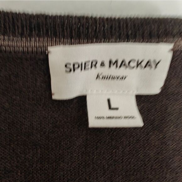 NWOT SPIER AND MACKAY 100% MERINO WOOL SWEATER PULLOVER SIZE L - Picture 6 of 6